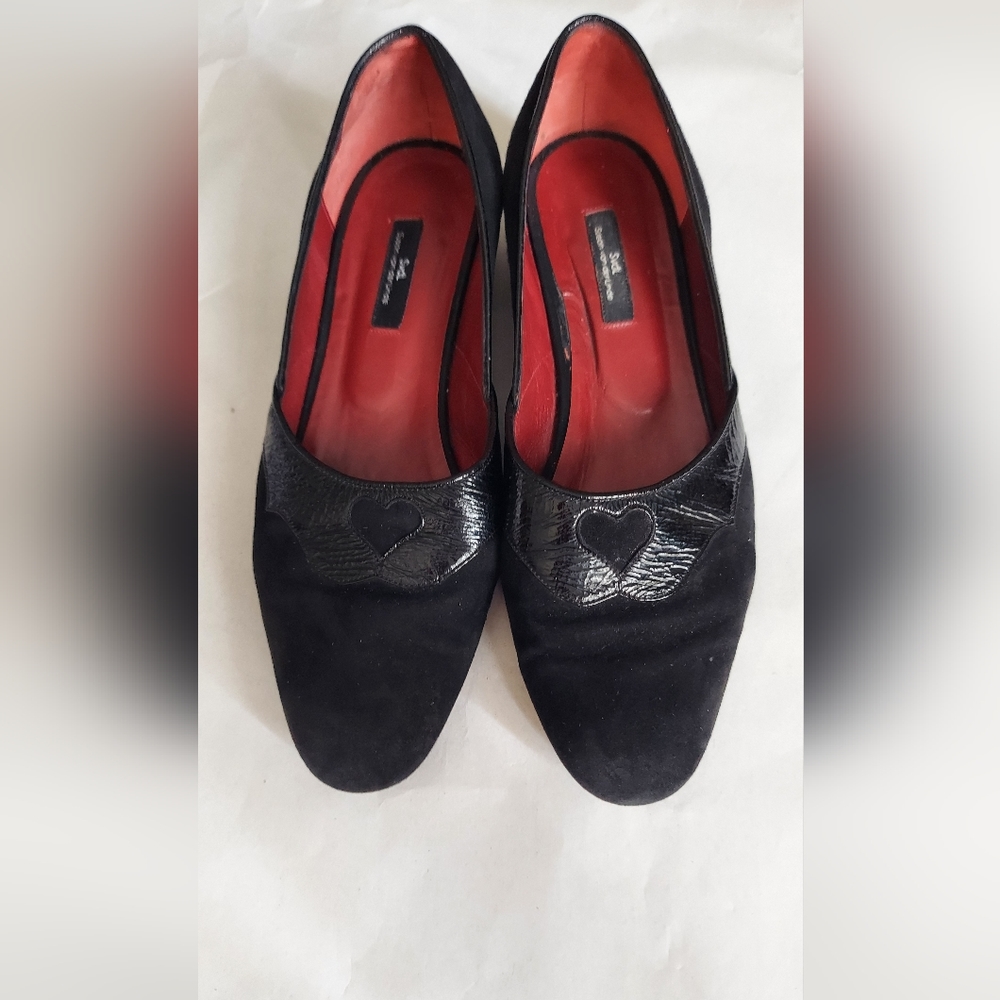 Susan Van Der Linde SVDL Zoe. 01, black suede pump Sz 37.5. Preowned